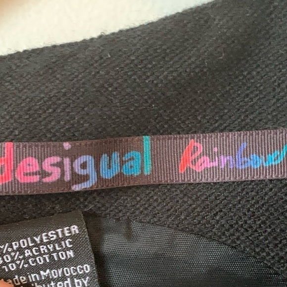 DESIGUAL RAINBOW Black and Quilted Purple Ombre Sleeveless Dress Size Medium - Picture 6 of 9